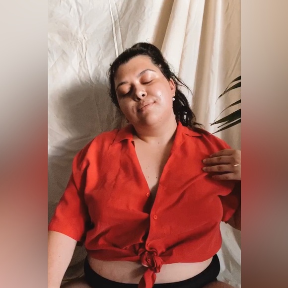 [#50] Vintage Red/Pink Top (Size 20/22) - Picture 2 of 2